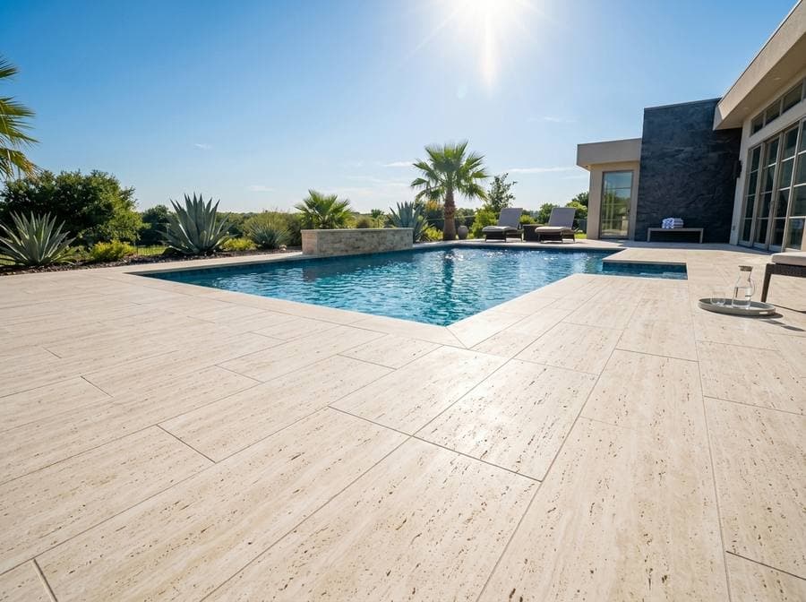 Artificial travertine and limestone surfaces