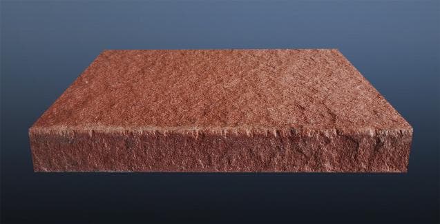 Flamed surface finish