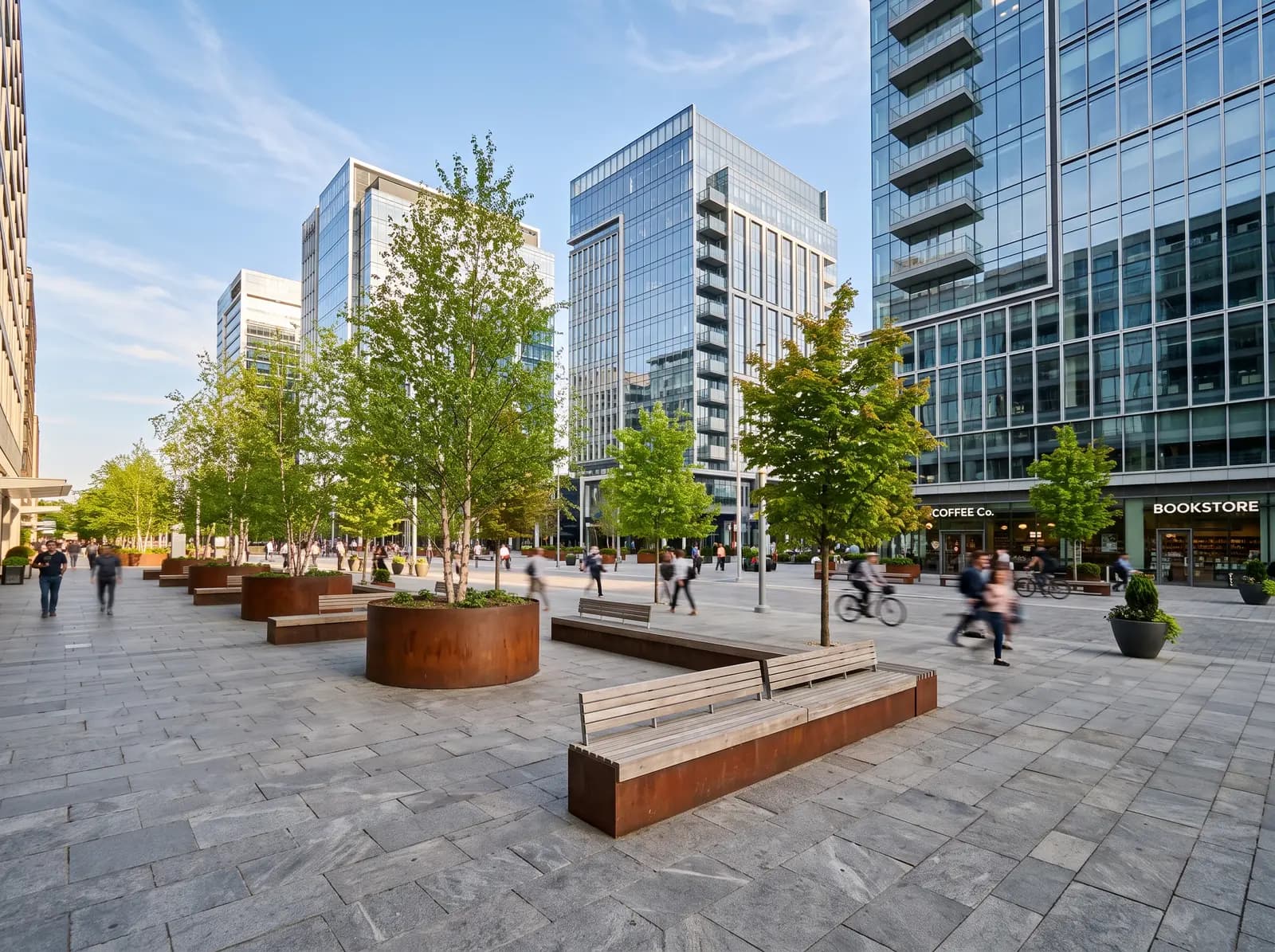 Paved public plaza