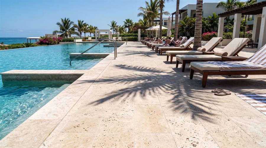 Hotel pool deck
